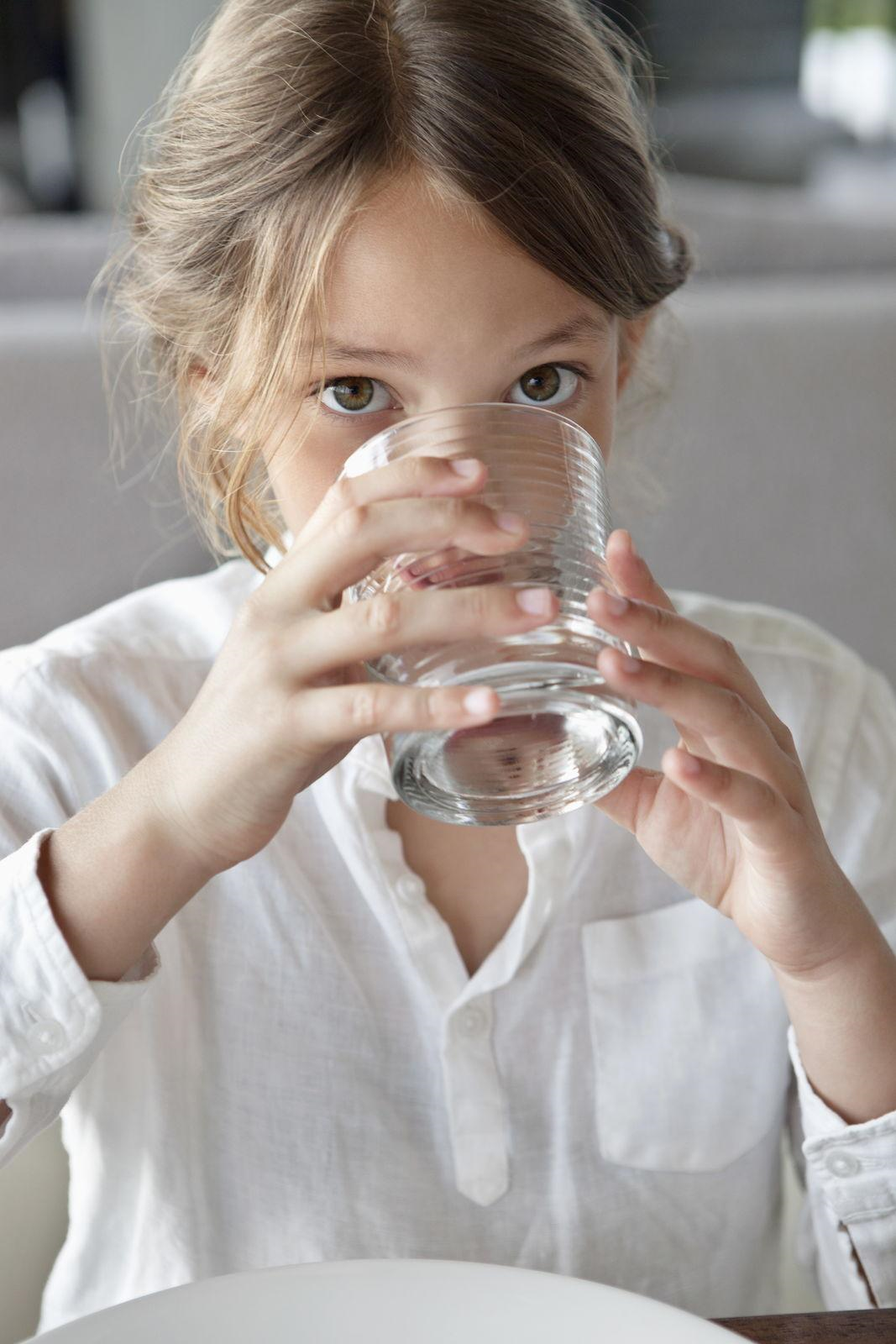 girl drinking water